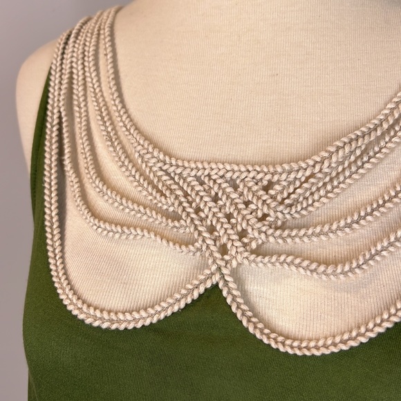 ANTHROPOLOGY LEIFNOTES Braided Rope Neckline Tank Top Cami - Picture 4 of 9